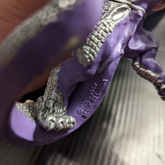 Papo 2007 Silver and Purple Dragon - Picture 3 of 5